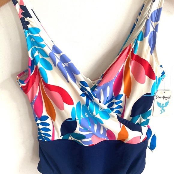 (B52) Sea Angel Floral One Piece bathing suit, Size Medium, NWT - Picture 6 of 15